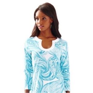 Lilly Pulitzer sample Marlina top Sea Ruffles